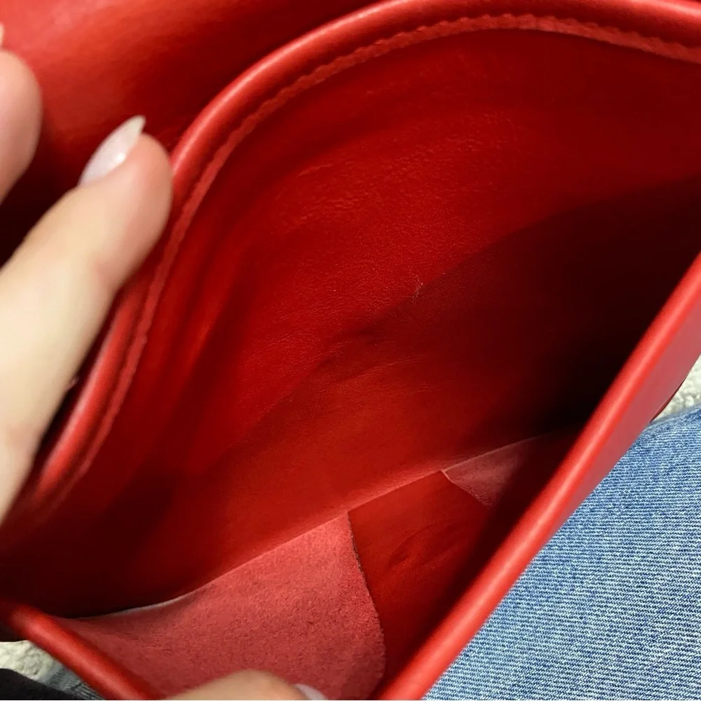 Authentic Vintage Coach Red Lindsay Crossbody